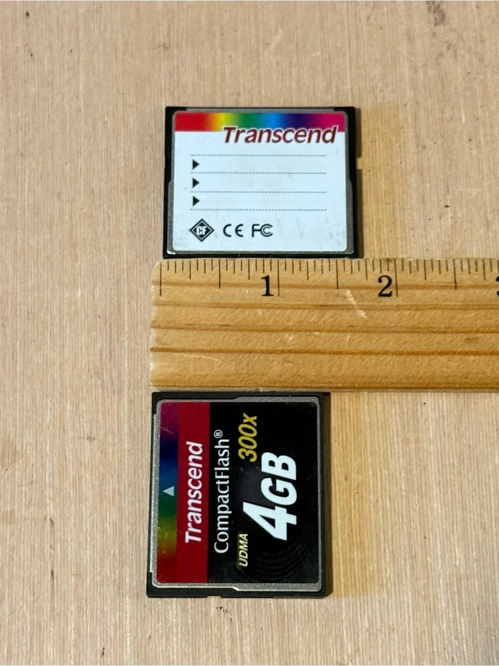 2-Transcend 4GB Compact Flash Memory Card UDMA 300x Preowned “UNTESTED”Read Blw!